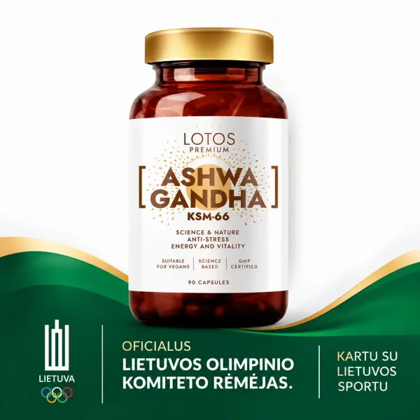 Ašvaganda KSM-66, 90 kapsulių – Lotos Premium maisto papildas