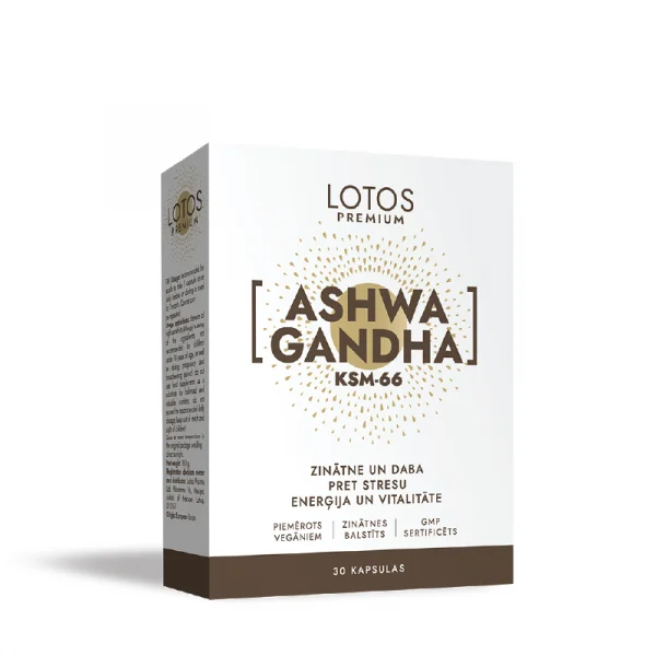 Ašvaganda ksm-66 Lotos premium papildas